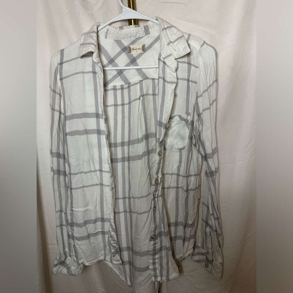 Altar’d State Long Sleeve Plaid Button Up Size S